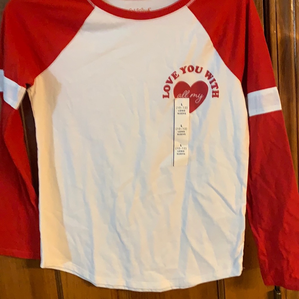 New Cat& Jack Girls Long sleeve Shirt L 10-12 NWT